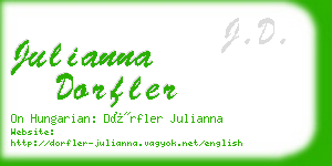 julianna dorfler business card